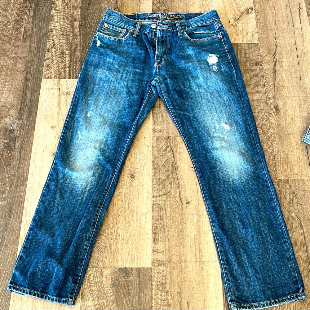 Vintage American Eagle Straight Cut Mid Waist Jeans Size 30